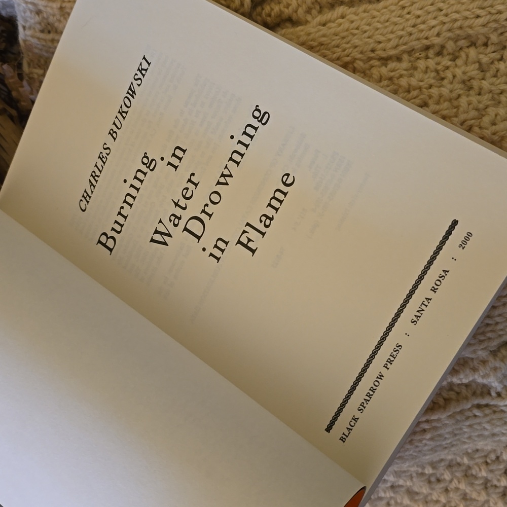 Bukowski Burning In Water Drowning In Flame Poems 1955-1973 Black Sparrow Press - Picture 2 of 7